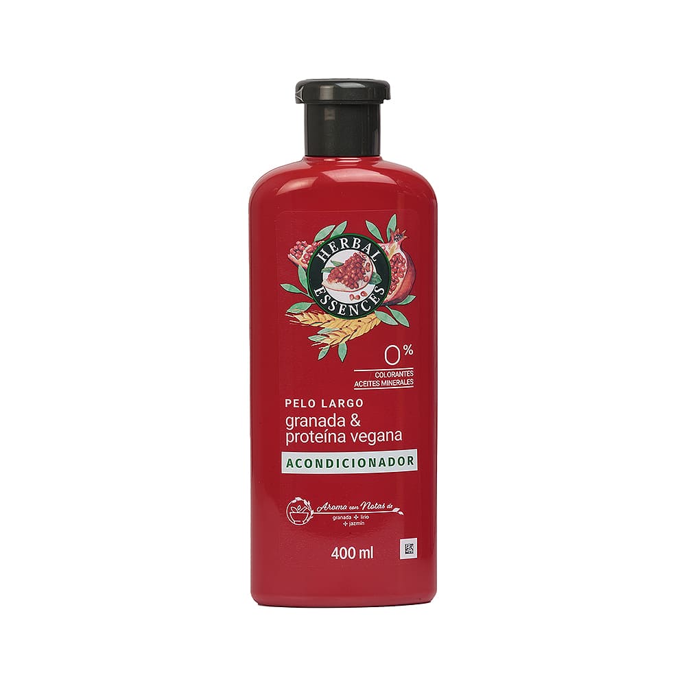 Acondicionador Pelo Largo Granada Proteína Vegana Herbal Essences
