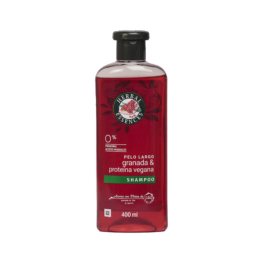 Shampoo Pelo Largo Granada Proteína Vegana Herbal Essences