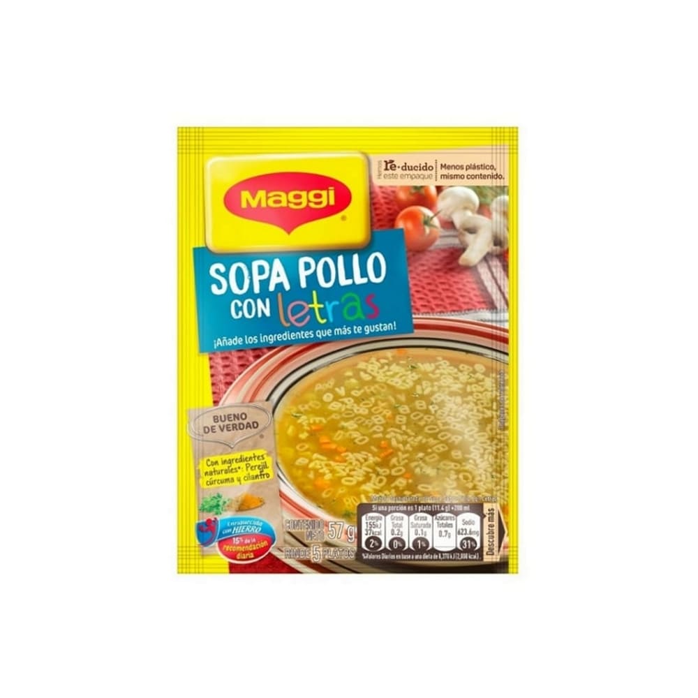 Sopa Con Pollo Letras Maggi Sopa Pollo Con Letras Maggi