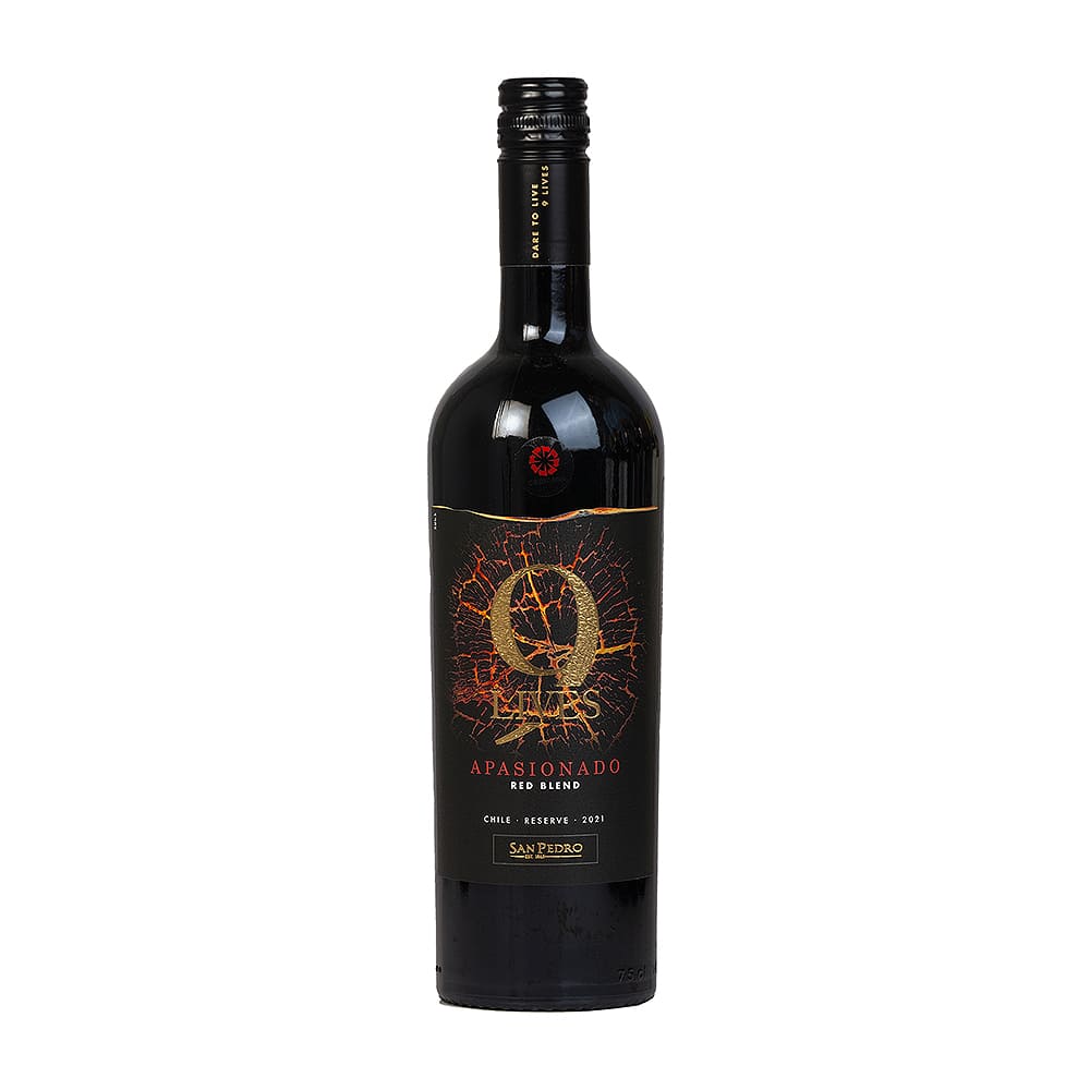 Vino Red Blend Apasionado Reserva 9 Lives