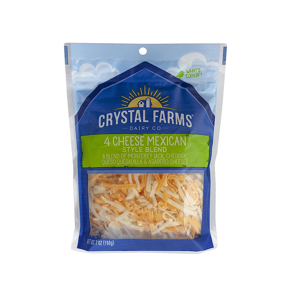 Queso Rallado 4 Cheese Mexican Crystal Farms