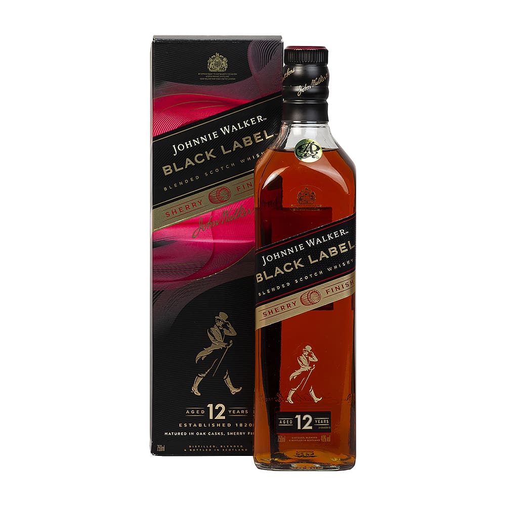 Whisky Johnnie Walker Black Label Sherry 12 Años