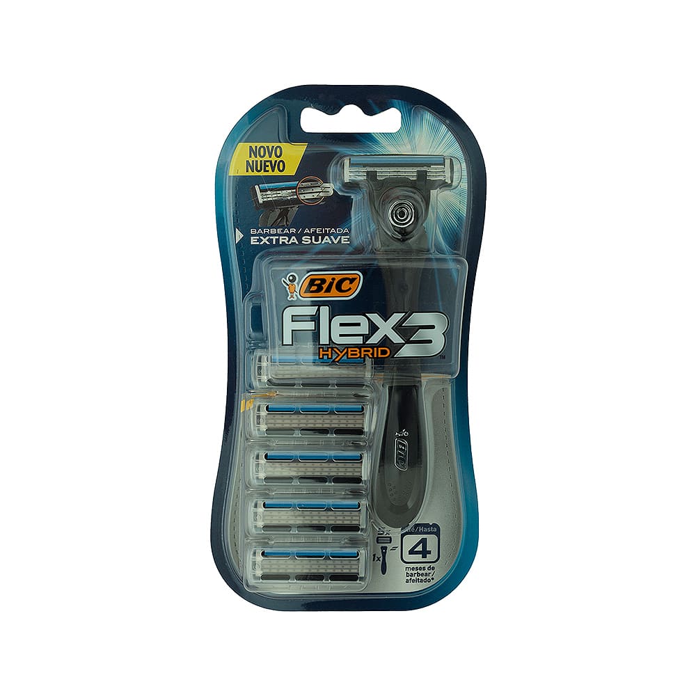 Rasuradora Flex 3 Hybrid Bic + 5 Repuestos