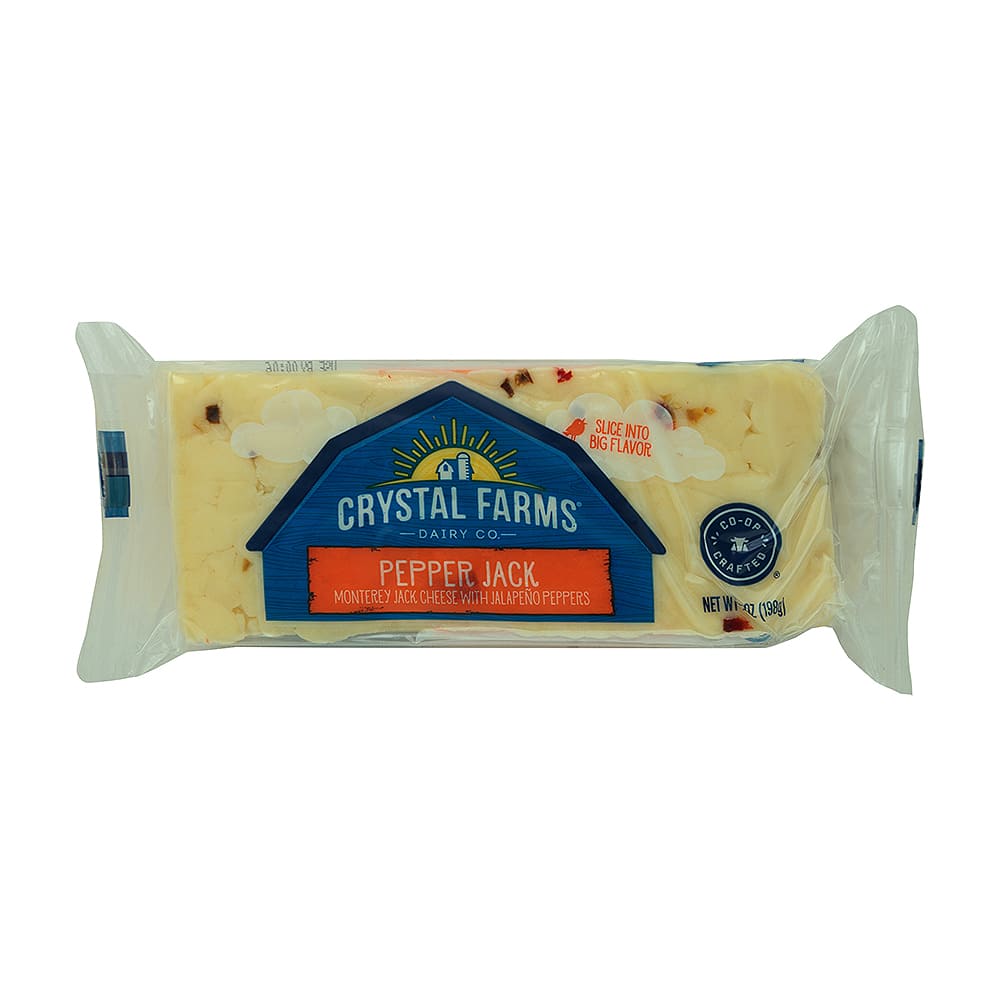 Queso Pepper Jack Trozo Crystal Farms