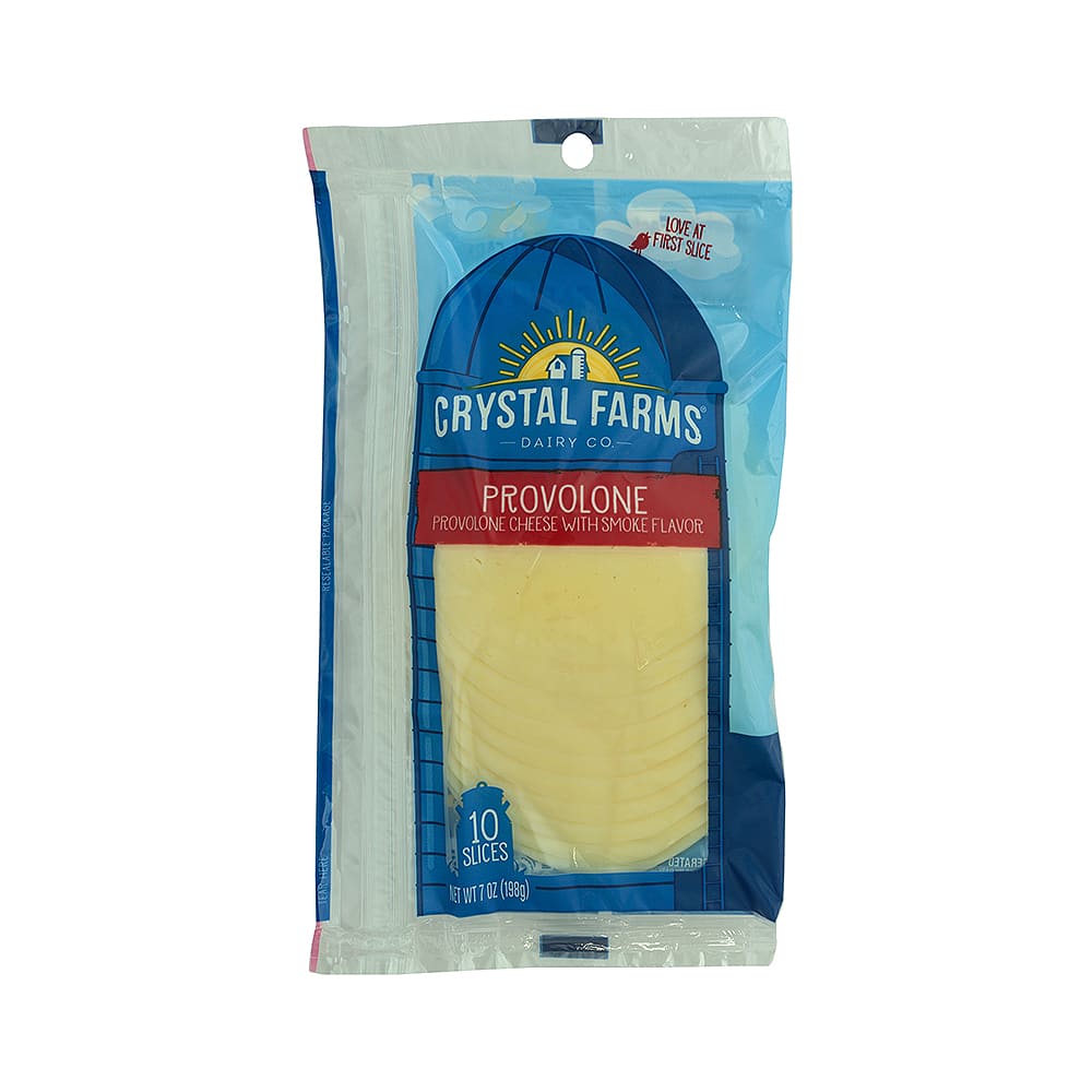 Queso Rodajado Provolone Crystal Farms