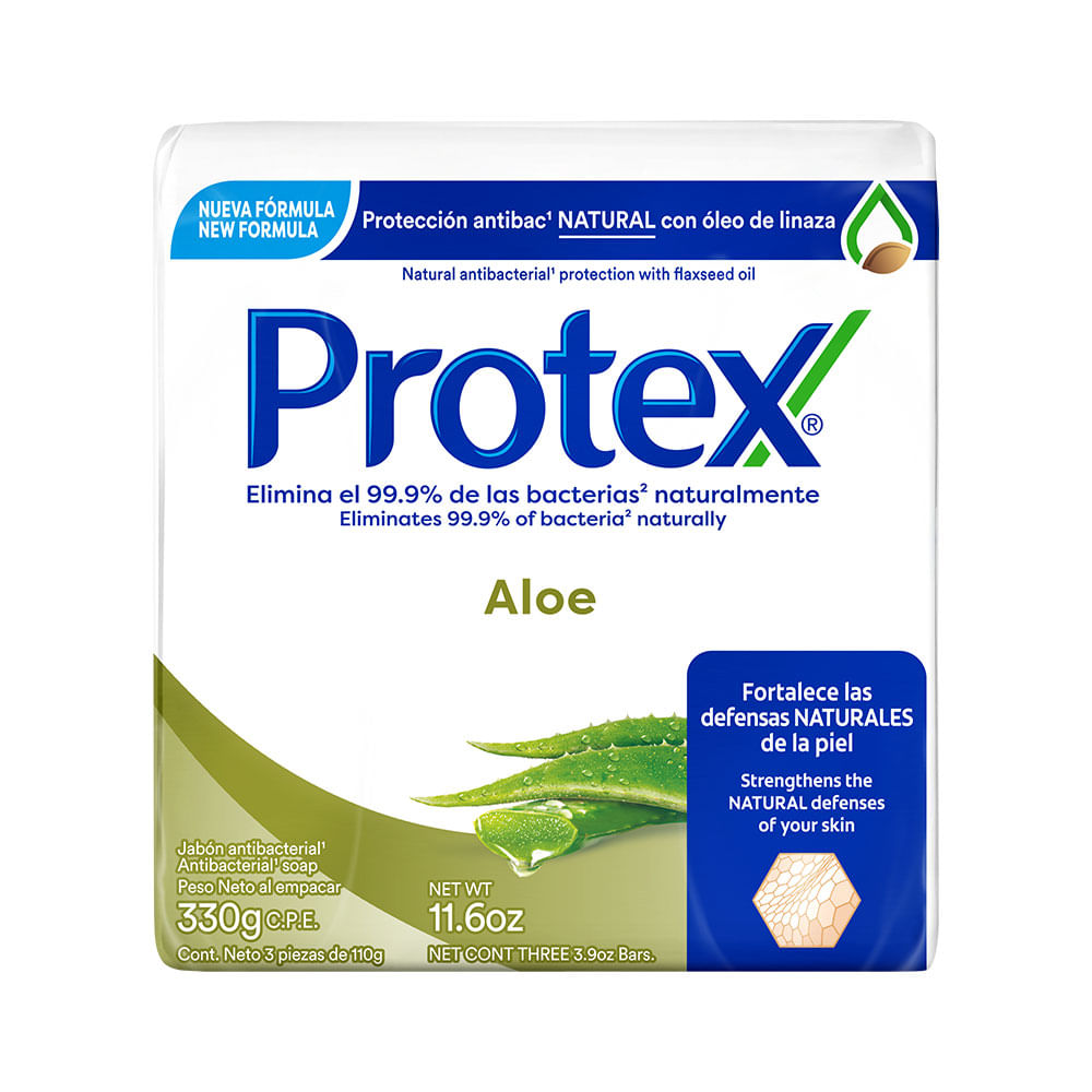 Jabón Pastilla Aloe Protex 3 Pack