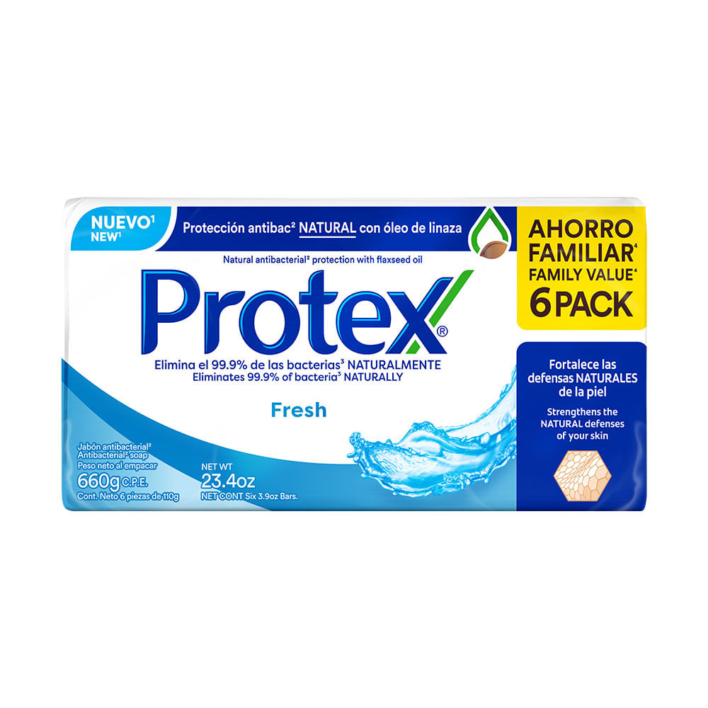 Jabón Pastilla Fresh Protex 6 Pack