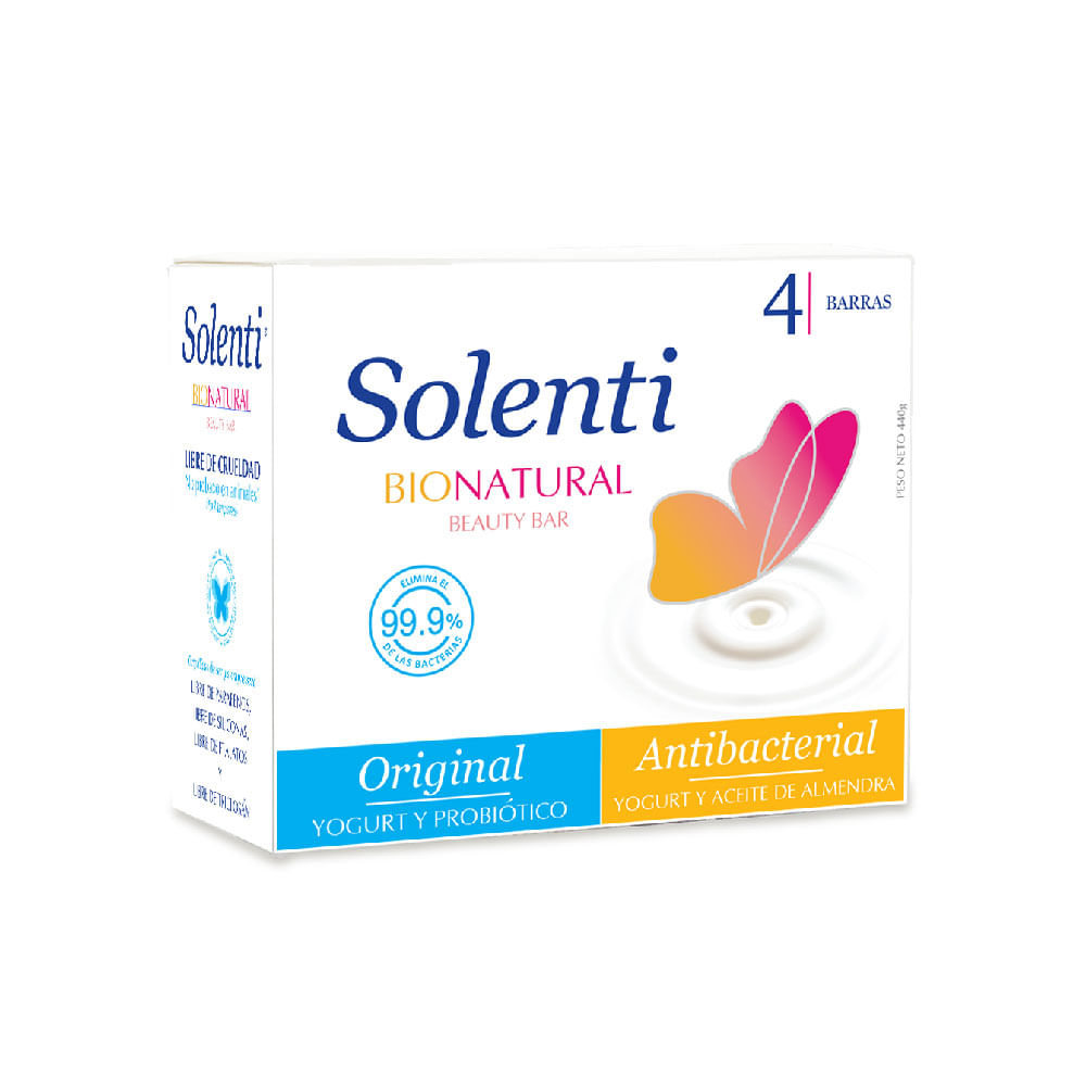 Jabón Pastilla Original Solenti 4 Pack