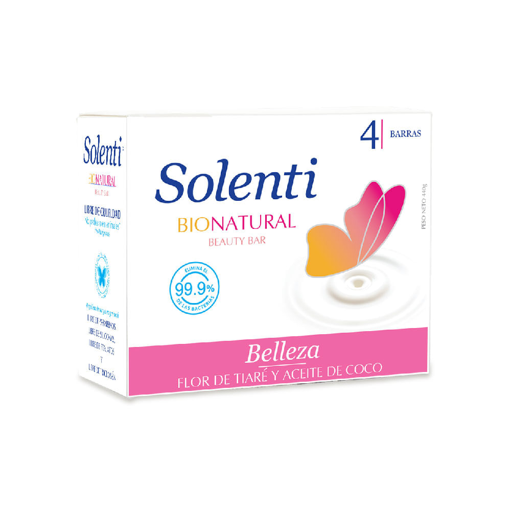 Jabón Pastilla Belleza Solenti 4 Pack