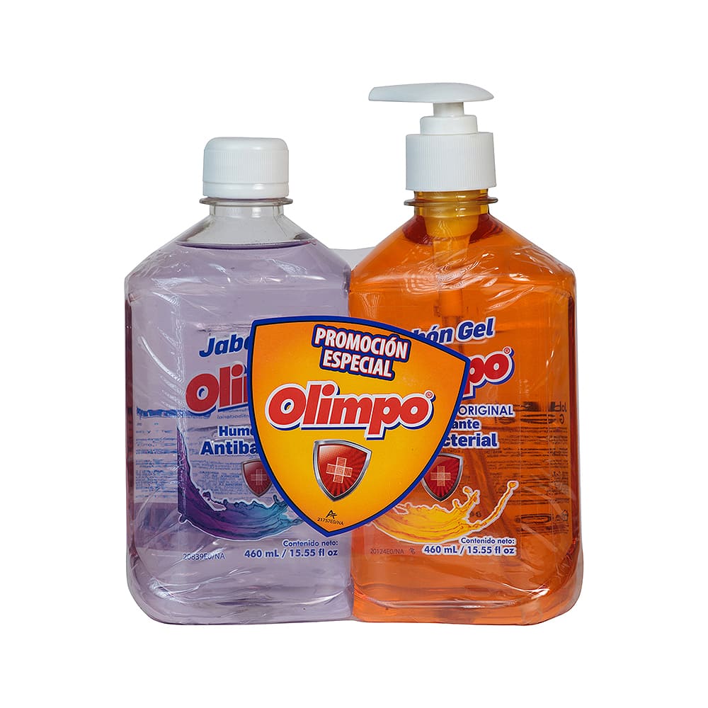 Jabón Líquido Original Olimpo 460ml. + Refill Crystal 460ml.