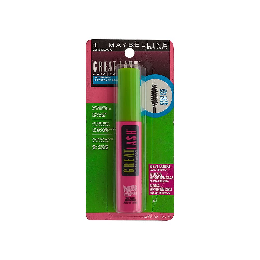Mascara Pestañas Great Lash Very Black No.111 Maybelline