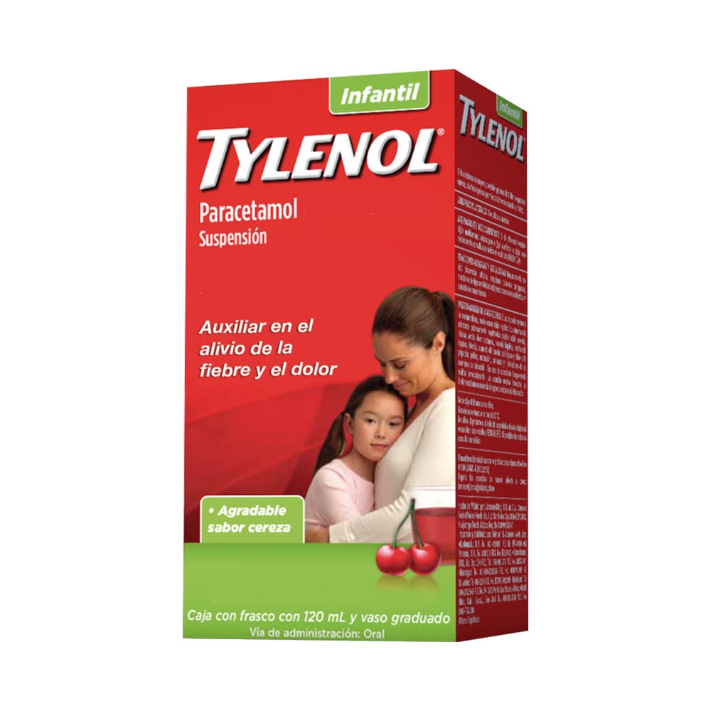 Analgésico Acetaminophen Jarabe Cereza Tylenol