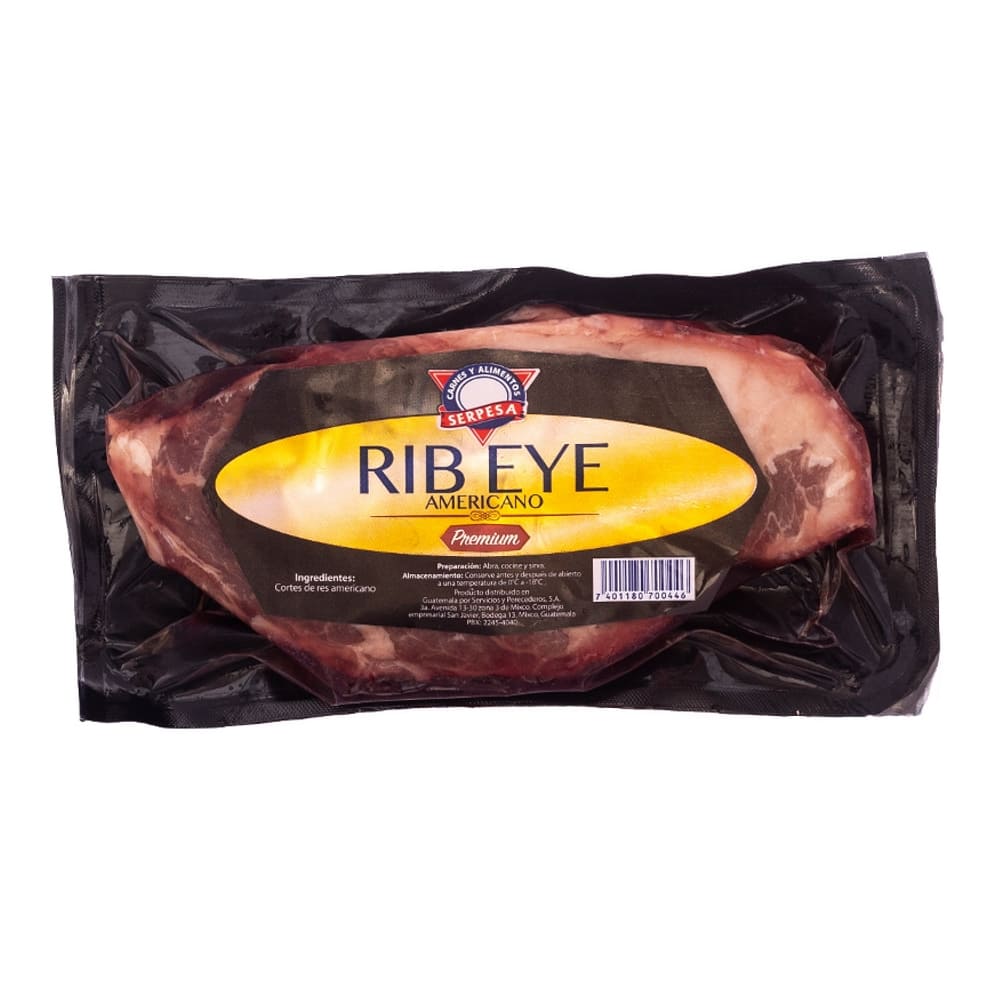 Rib Eye Americano Premium Serpesa 1.10Lb. Aprox.