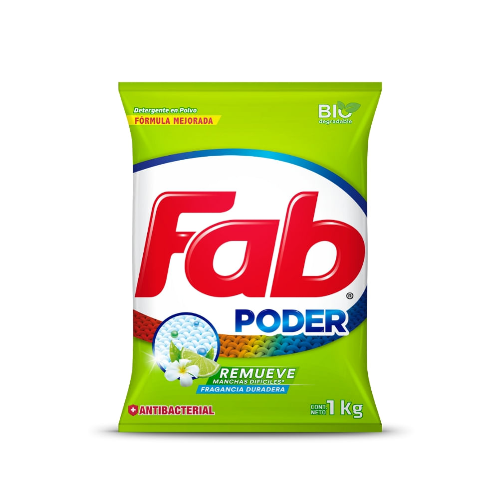 Detergente Polvo Limón Antibacterial Fab