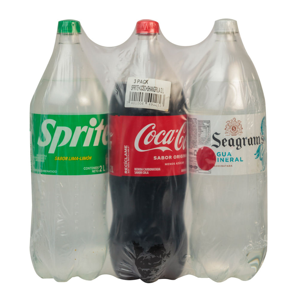Coca Cola Original + Fanta + Seagram's 3 Pack