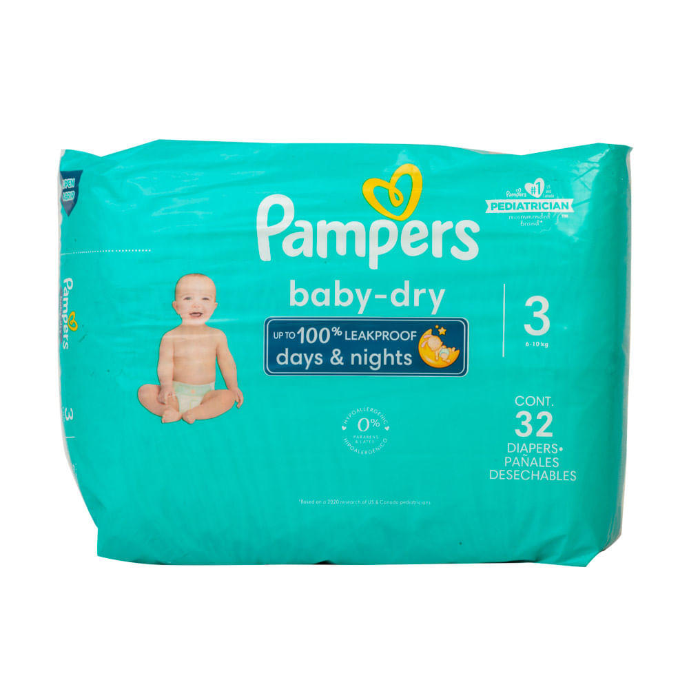Pañal Desechable Talla 3 Baby Dry Pampers