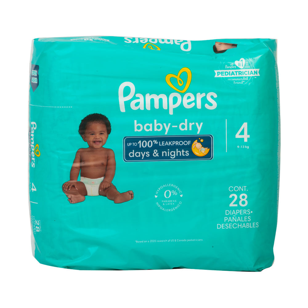 Pañal Desechable Talla 4 Baby Dry Pampers