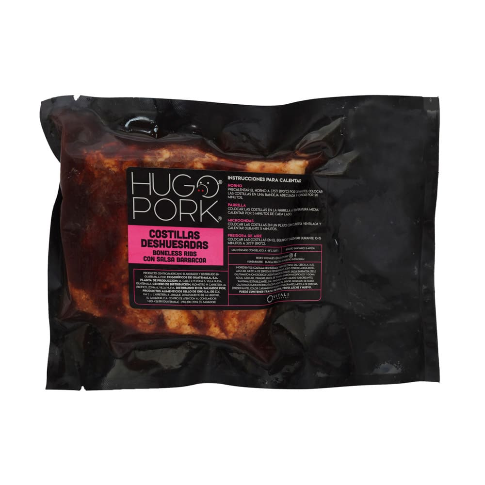 Costilla Deshuesada Barbacoa Hugo Pork 1.3Lb. Aprox.