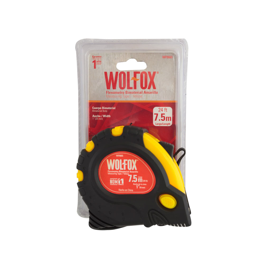 Flexómetro 7.5Mts. Wolfox