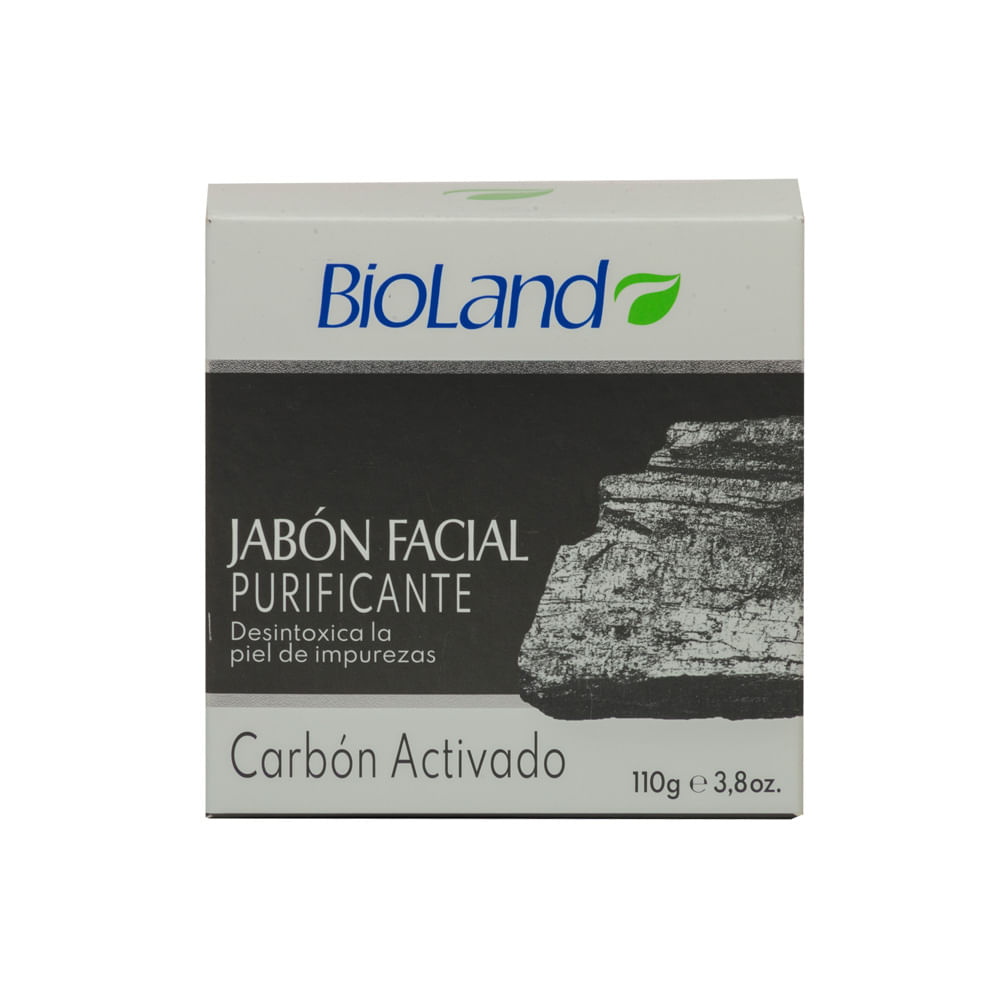 Jabón Pastilla Facial Purificante Carbón Activado Bioland