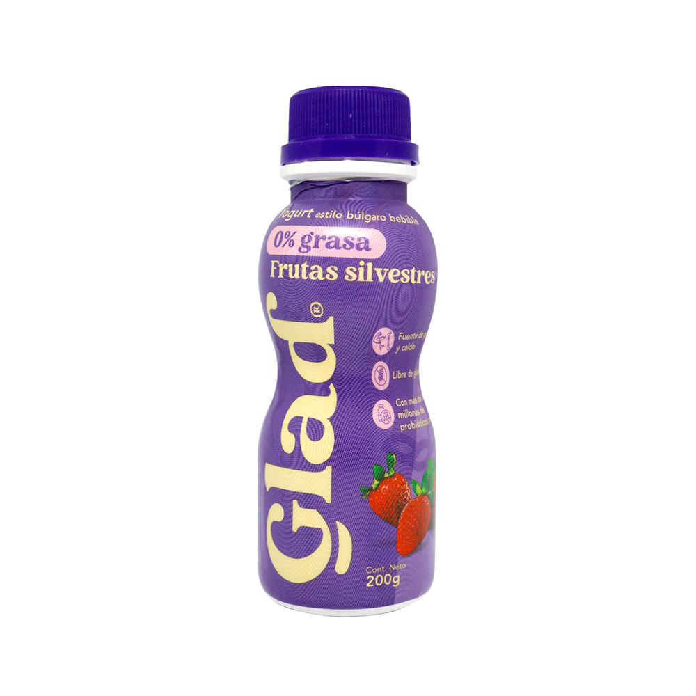 Yogurt Líquido Búlgaro Fruta Silvestre 0 Grasas Glad
