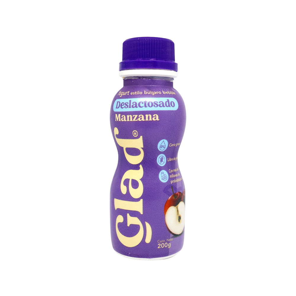 Yogurt Manzana Deslactosado Glad