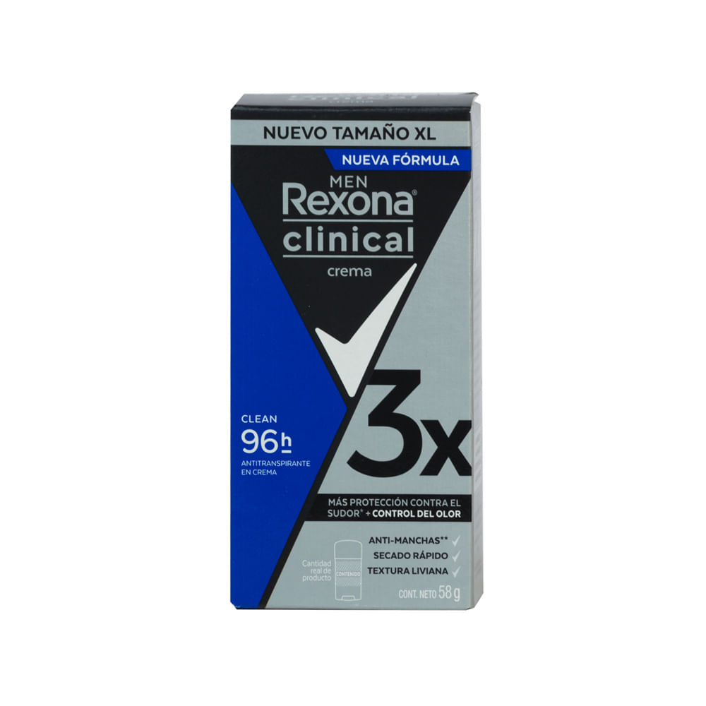 Desodorante Hombre Clean 3x Rexona Barra
