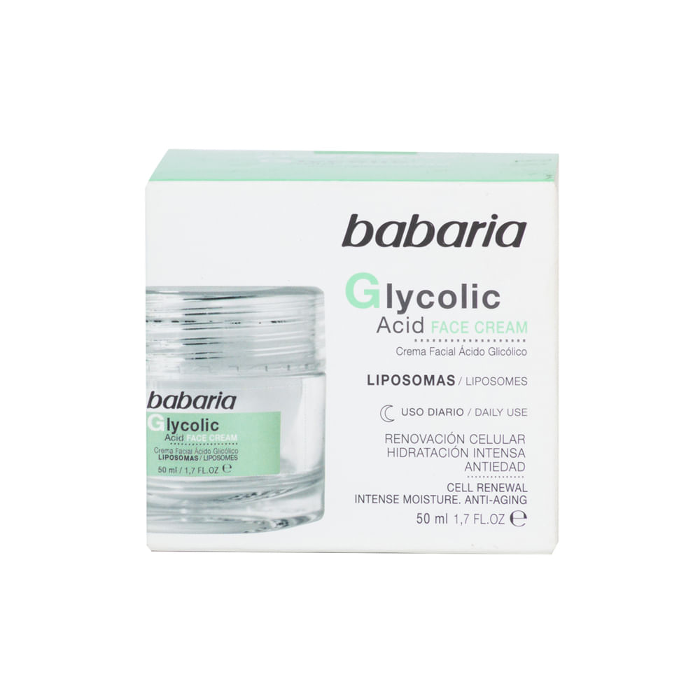 Crema Facial Ácido Glicólico Antiedad Babaria