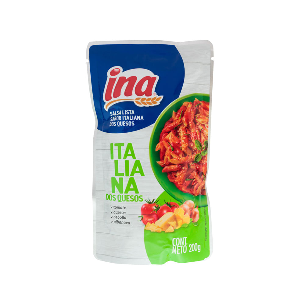 Salsa Tomate Italiana Dos Quesos Ina