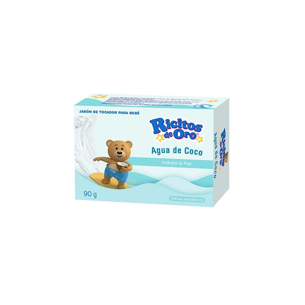Jabón Pastilla Agua De Coco Ricitos De Oro