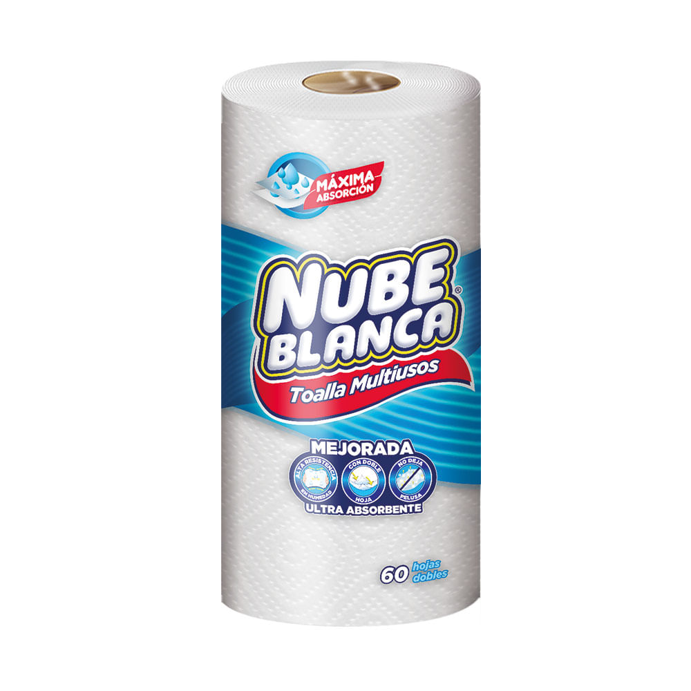 Toallas Nube Blanca de Papel 1 Rollo - 60 hojas