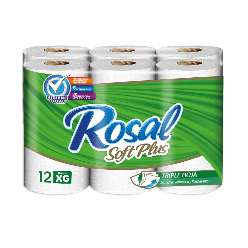 Papel Higiénico Triple Hoja XG Soft Plus Rosal