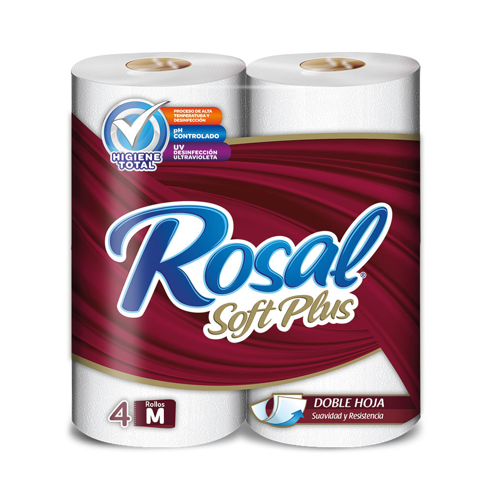 Papel Higiénico Doble Hoja M Soft Plus Rosal
