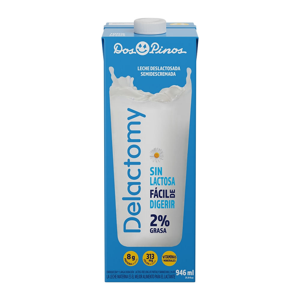 Leche UHT Semidescremada Delactomy