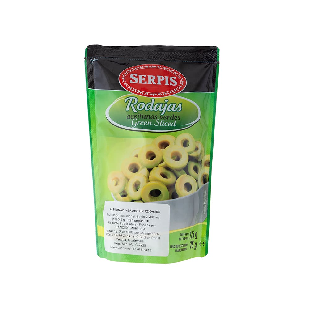 Aceitunas Verdes Rodajas Serpis