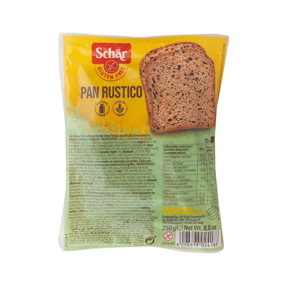 Pan Rustico Sin Gluten Schar