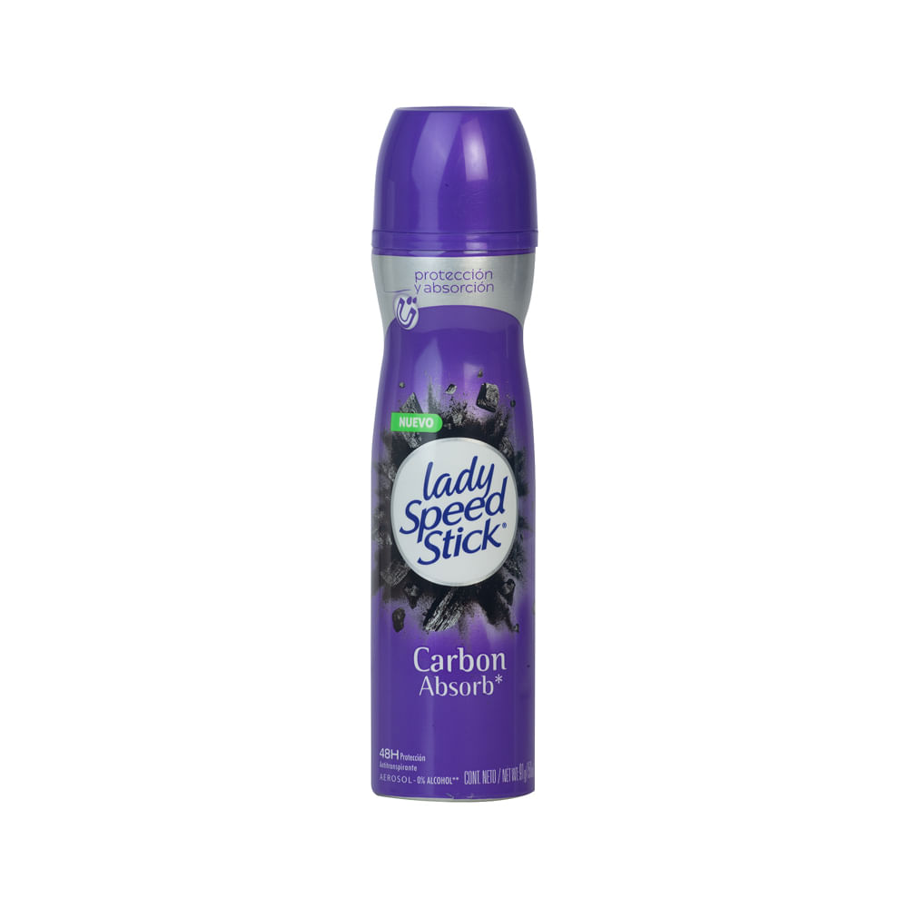 Desodorante Dama Carbón Lady Speed Stick Aerosol