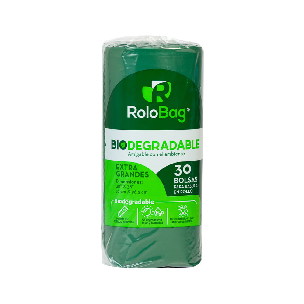 Bolsa Extra Grande Verde Biodegradable Rolobag