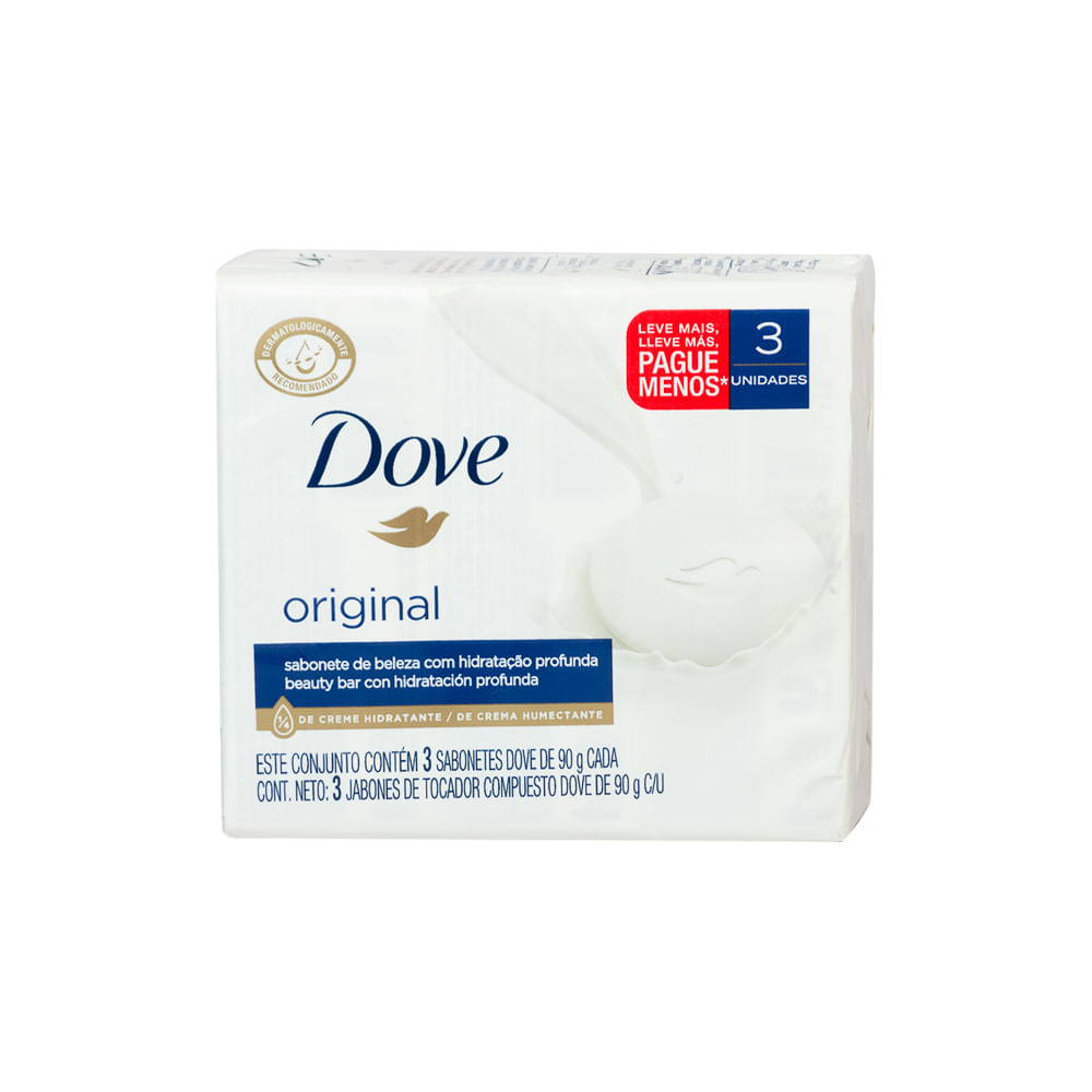 Jabón Pastilla Original Dove 3 Pack