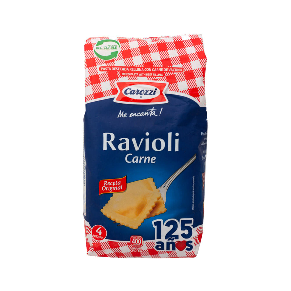 Pasta Ravioli Carne Carozzi