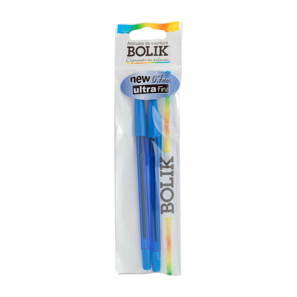 Bolígrafo Ultra Fino Azul Bolik