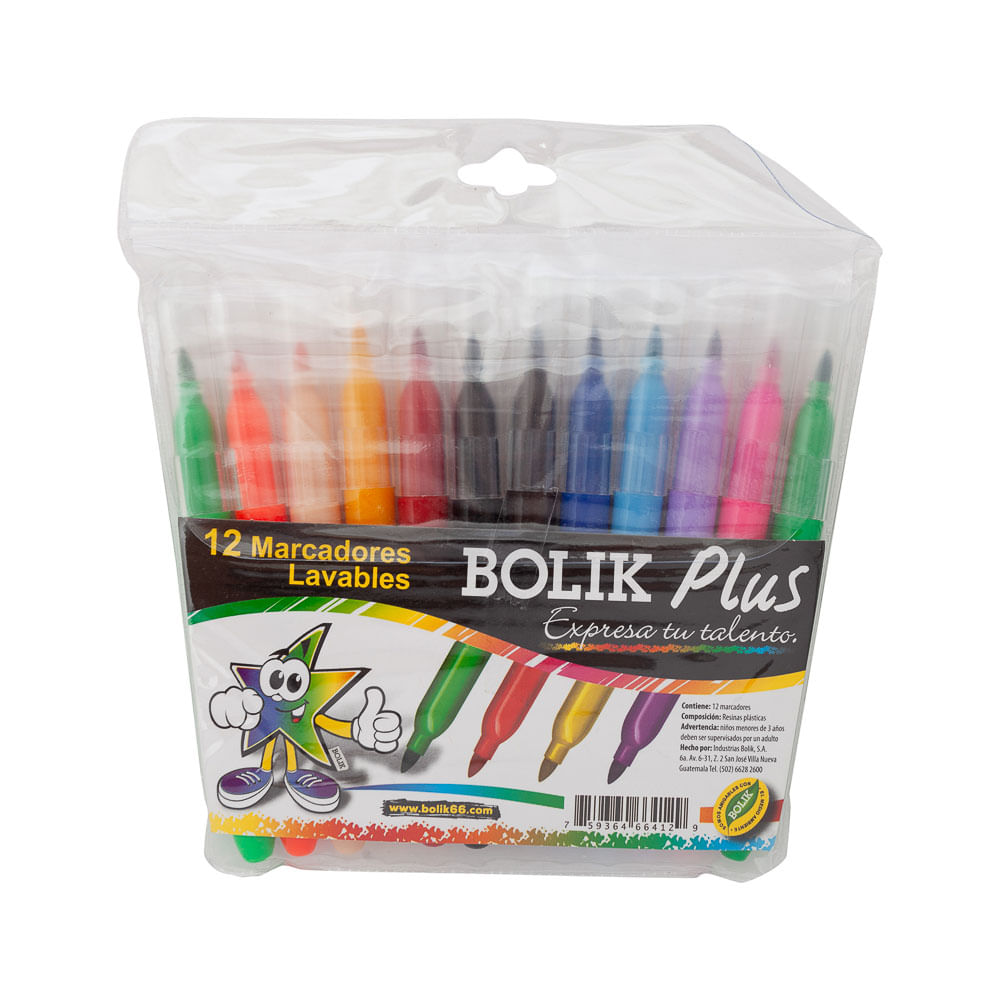 Marcador Lavable Plus Bolik