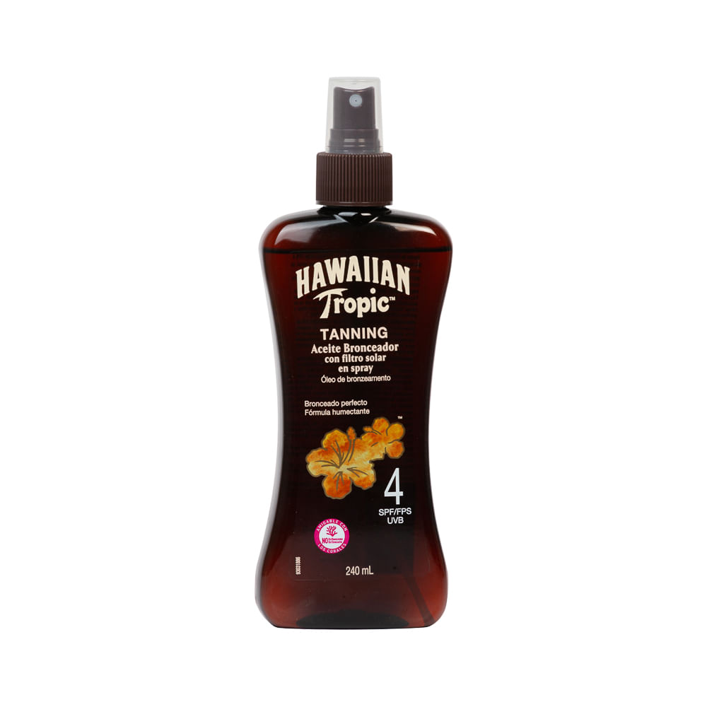 Bronceador Aceite Con Aceite Coco FPS 4 Hawaiian Tropic