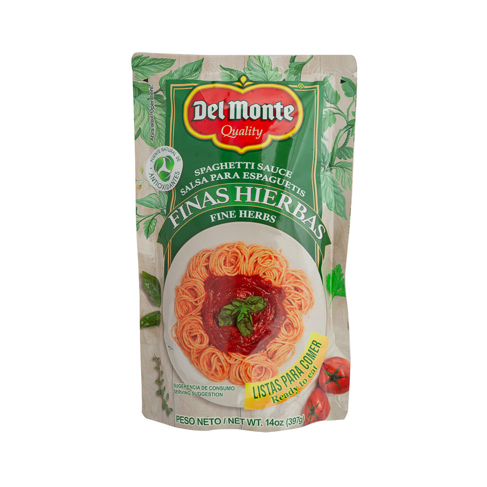 Salsita Tomate Espagueti Hierbas Finas Del Monte