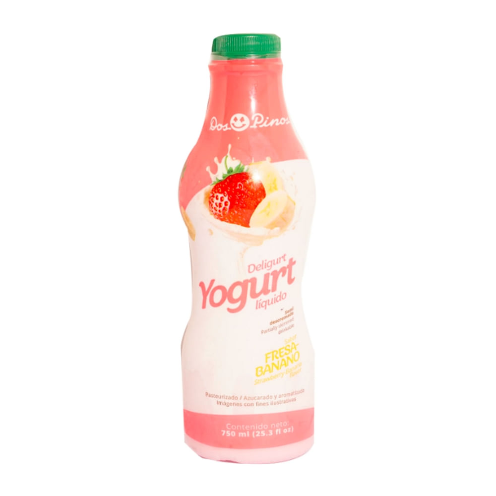 Yogurt Líquido Fresa Banano Dos Pinos