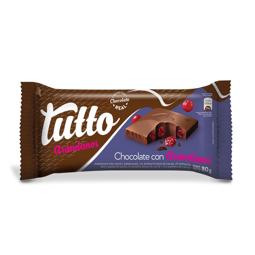 Tutto Chocolate Con Leche Y Arándano