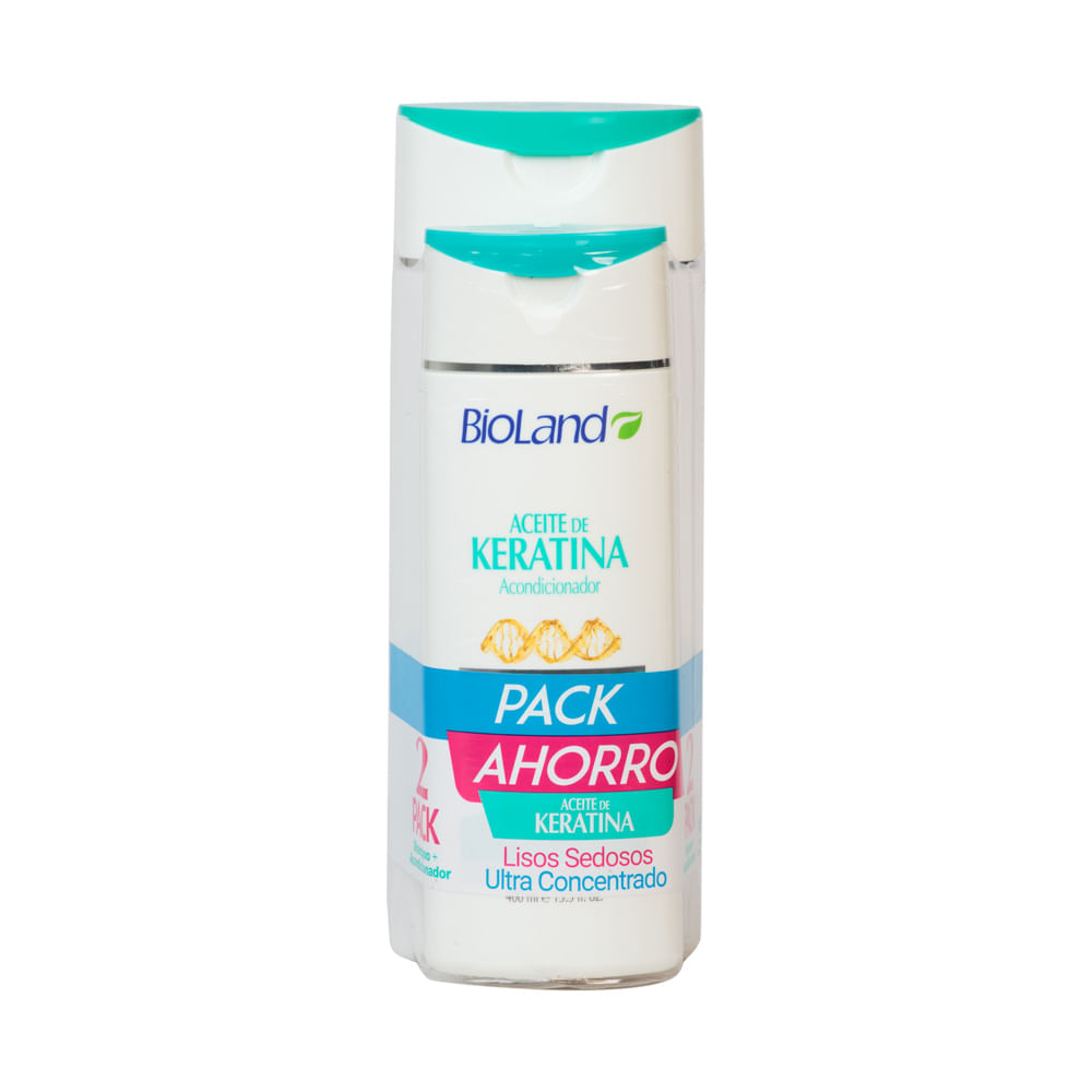 Shampoo Aceite Keratina Bioland 1lt. + Acondicionador 400ml.