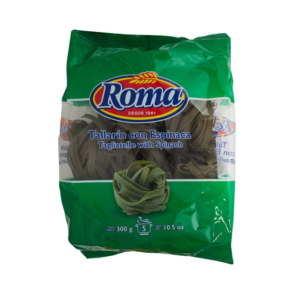 Pasta Tallarín Con Espinaca Roma