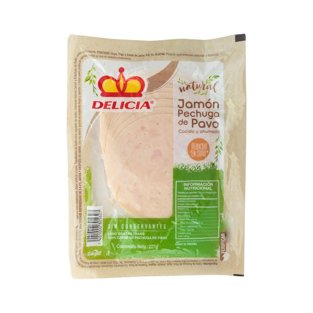 Jamón Pechuga Pavo Natural Delicia