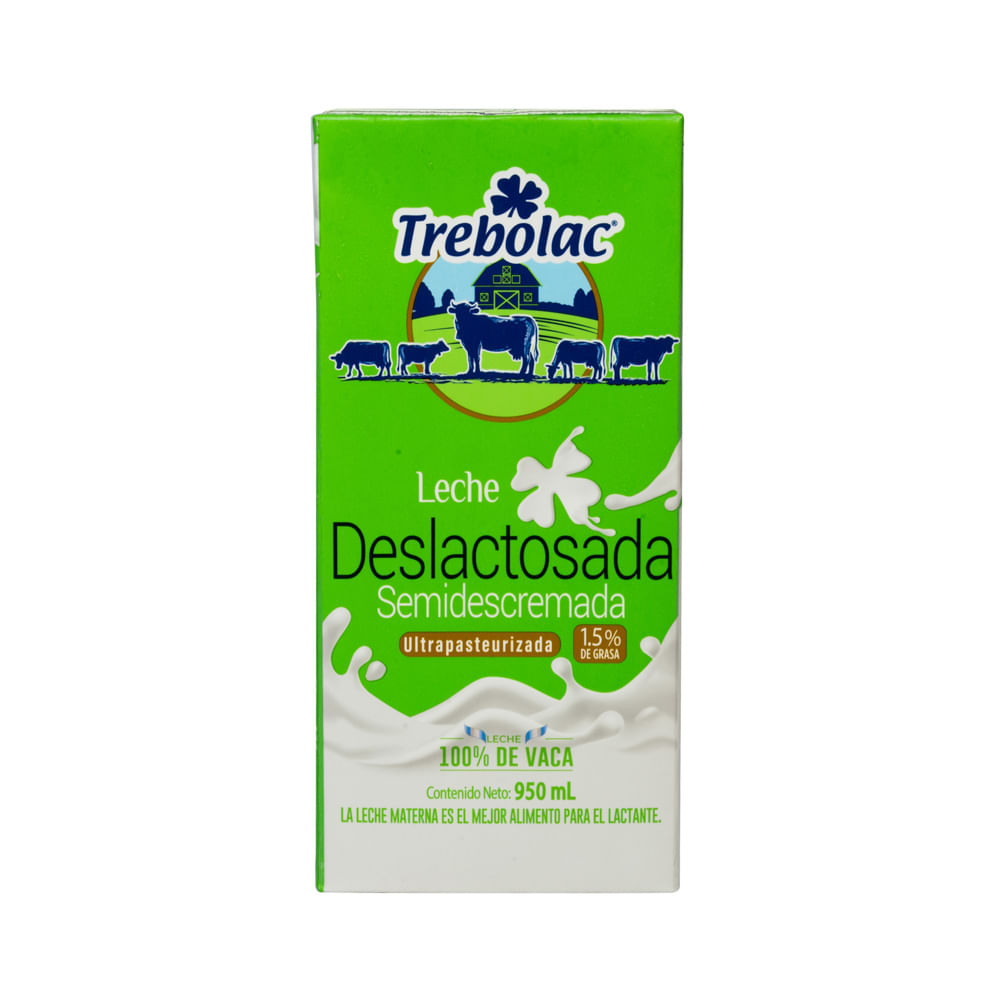 Leche UHT Semidescremada Trebolac